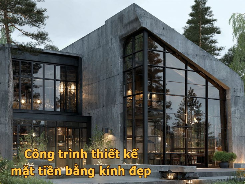 Công trình thiết kế mặt tiền bằng kính đẹp