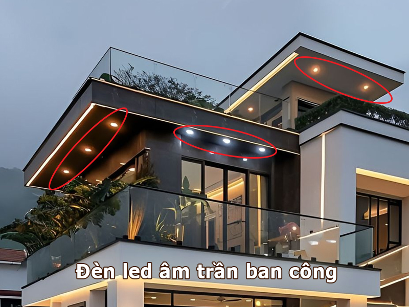 Đèn âm trần ban công