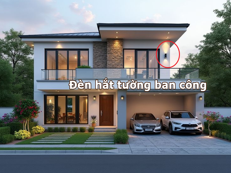 Đèn hắt tường ban công