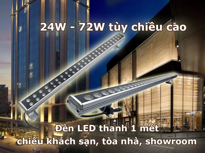 Đèn led thanh 1 mét chiếu sáng khách sạn, tòa nhà, showroom