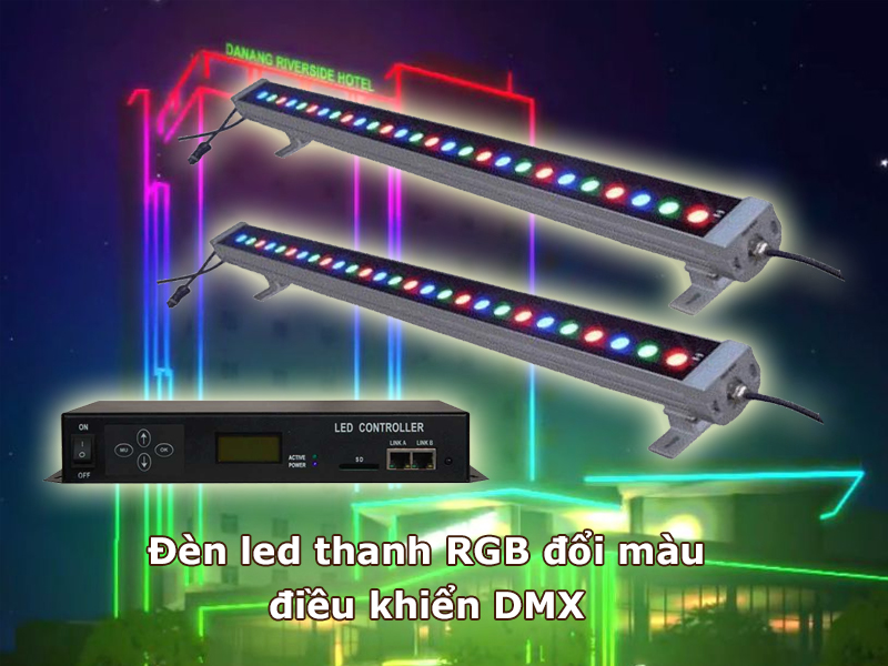 Đèn LED thanh đổi màu RGB điều khiển DMX
