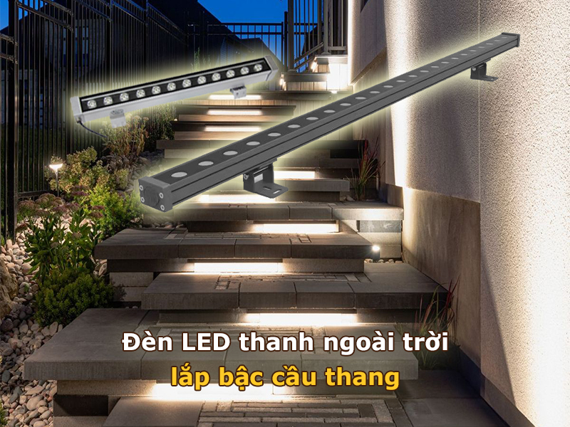 Đèn led thanh ngoài trời lắp bậc cầu thang
