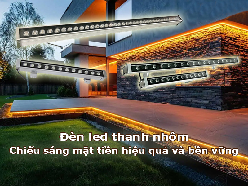 Đèn led thanh nhôm chiếu sáng mặt tiền hiệu quả bên vững