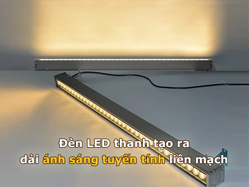 Đèn led thanh tạo ra giải ánh sáng tuyến tính liền mạch