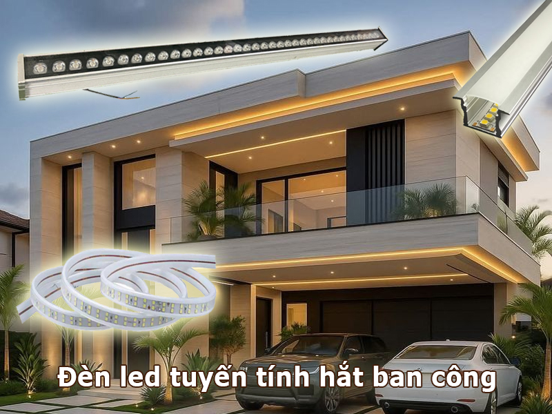Đèn LED tuyến tính hắt ban công