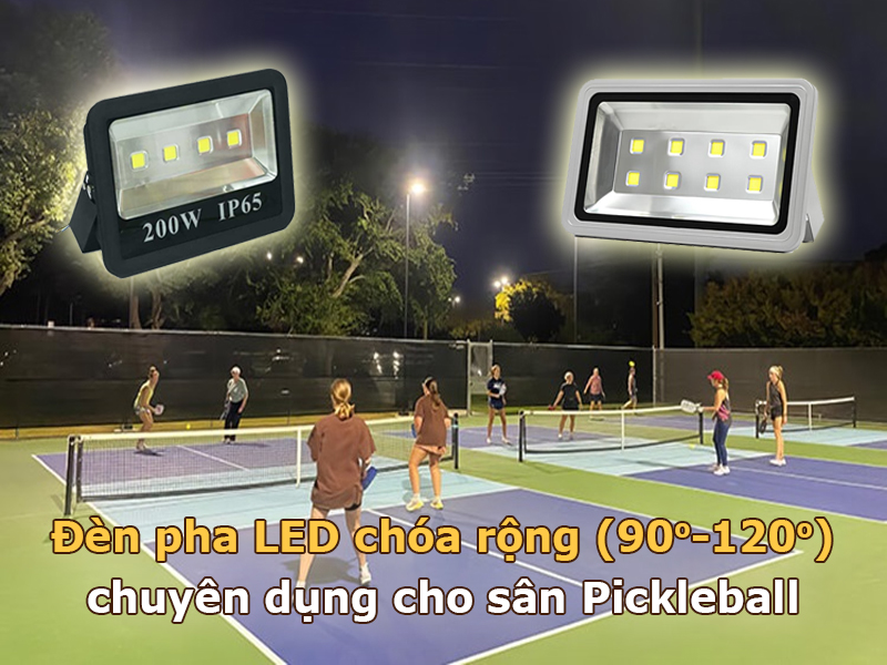 Đèn pha led chóa rộng cho sân Pickleball