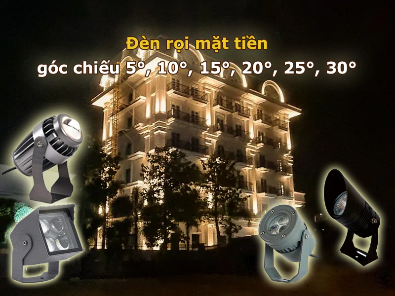 Đèn rọi mặt tiền có góc chiếu hẹp