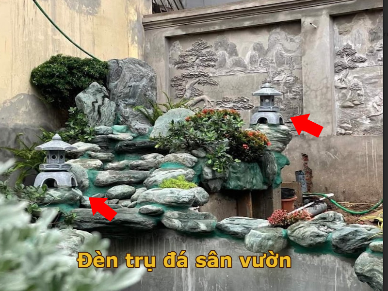 Đèn trụ đá sân vườn
