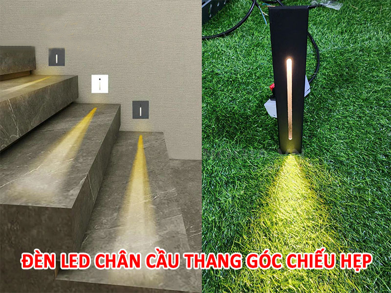 Đèn led chân cầu thang góc hẹp