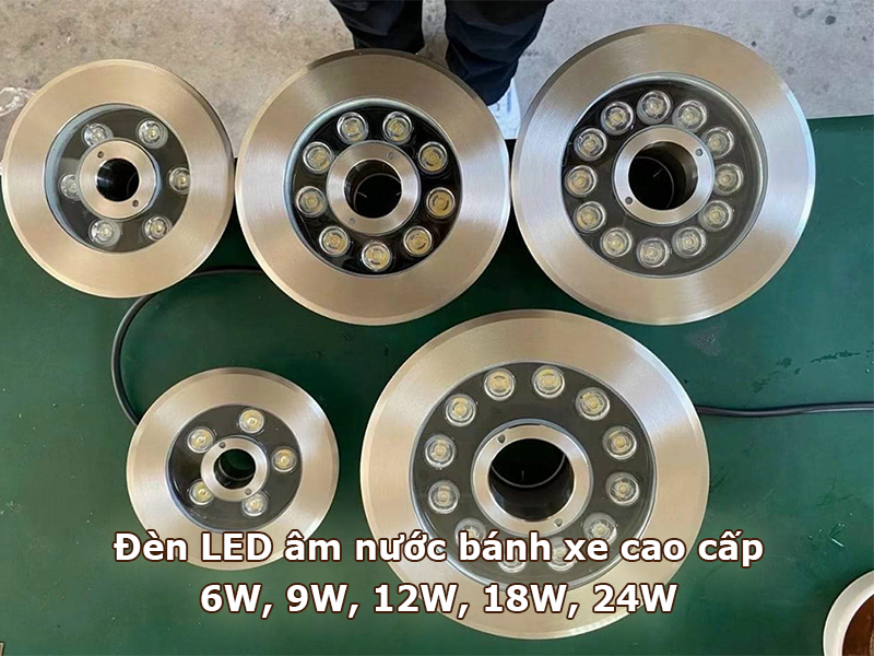 Đèn led âm nước bánh xe loại 2