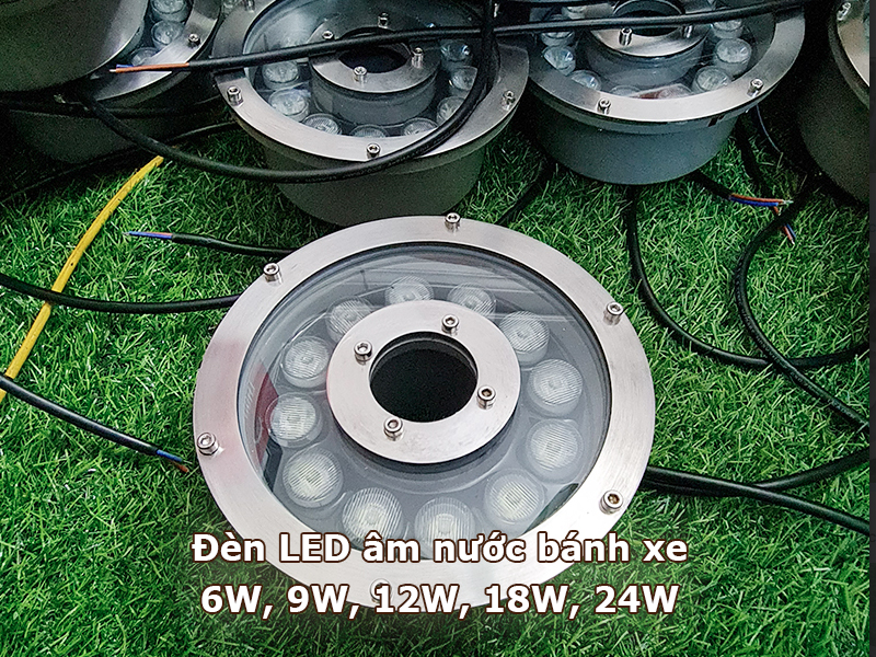 Đèn led âm nước bánh xe loại 3