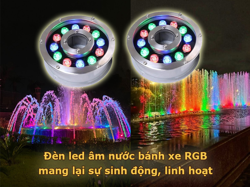 Đèn led bánh xe RGB đổi màu mang lại sựu sinh động và linh hoạt