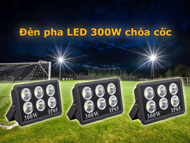 Đèn pha led chóa cốc 300W cho sân bóng