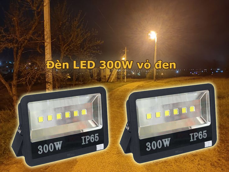 Đèn pha led 300W vỏ đen