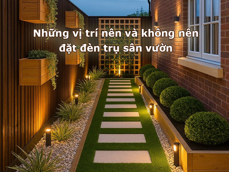 Những vị trí nên và không nên đặt đèn trụ sân vườn