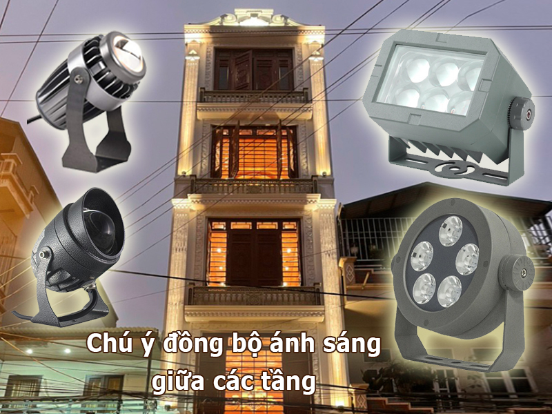 Chú ý đồng bộ ánh sáng giữa các tầng