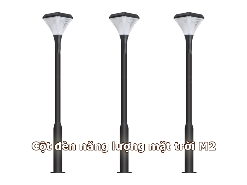 Cột đèn sân vườn NLMT mẫu 2