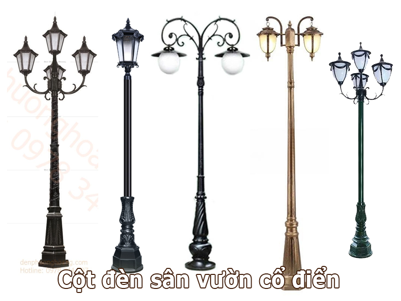 Cột đèn sân vườn cổ điển