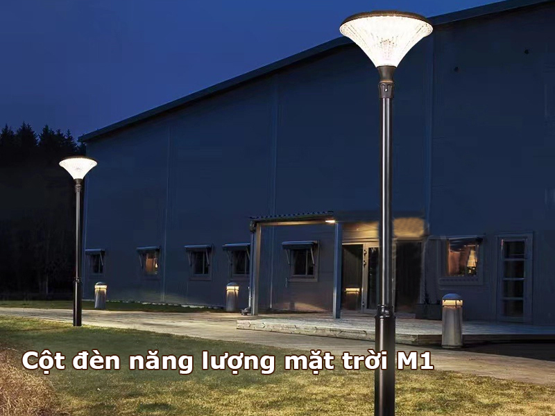 cột đèn sân vườn NLMT mẫu 1