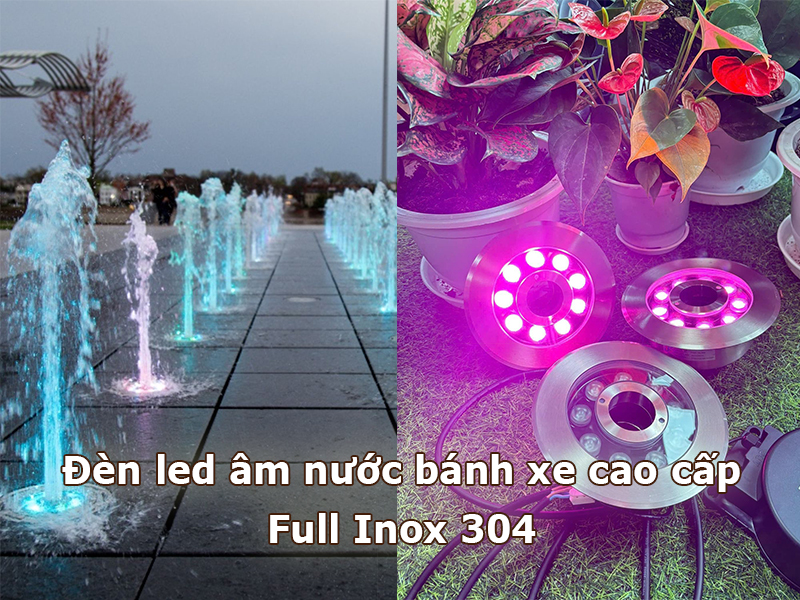 Đèn led âm nước bánh xe full Inox 304 cao cấp