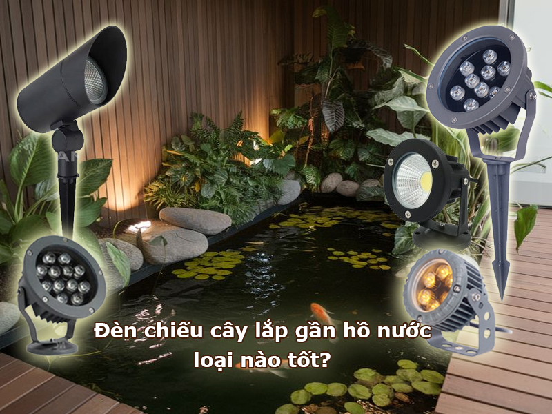 Đèn chiếu cây lắp gần hồ nước loại nào tốt?