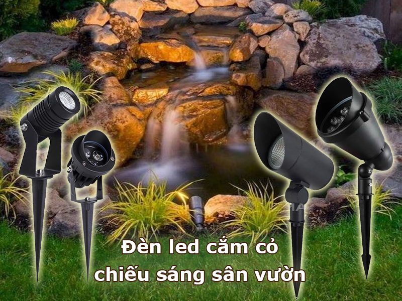 Đèn led chiếu cây châm kim cắm cỏ