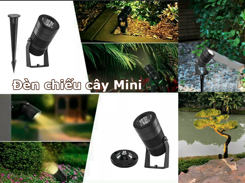 Đèn led chiếu cây Mini