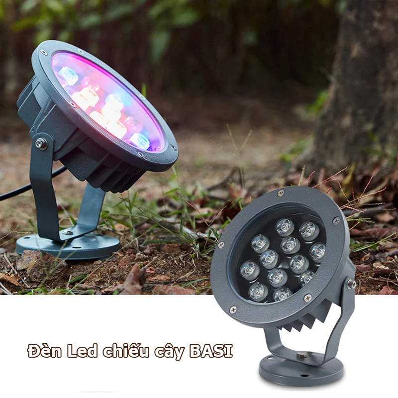 Đèn led chiếu cây phổ thông BASI đa dạng công suất 3W, 6W, 9W, 12W, 18W, 24W, 36W, 48W, 50W, 54W
