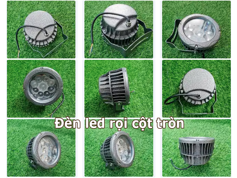 Đèn led rọi cột tròn đa dạng công suất từ 18W - 81W