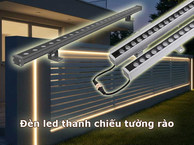 Đèn led thanh chiếu tường rào