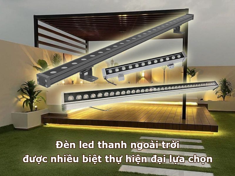 Đèn led thanh được nhiều biệt thự hiện đại lựa chọn