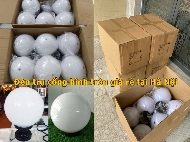 Mua đèn trụ cổng hình trìn giá rẻ tại xưởng, tại kho