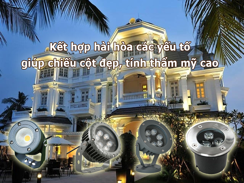 Kết hợp hài hòa các yếu tố chiếu hắt cột