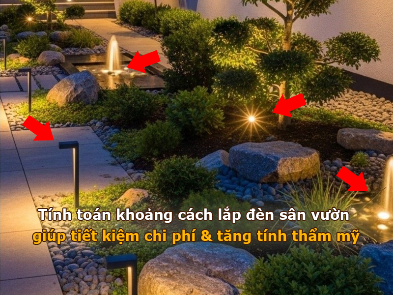 Tính toán khoảng cách lắp đặt giúp tăng tính thẩm mỹ và khoảng cách lắp đặt