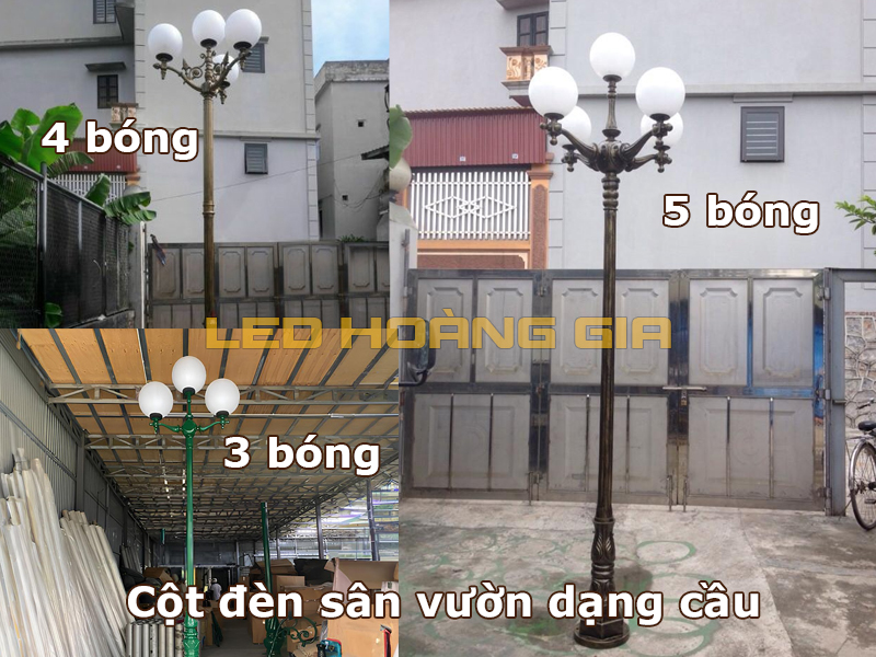 Cột đèn sân vườn dạng cầu
