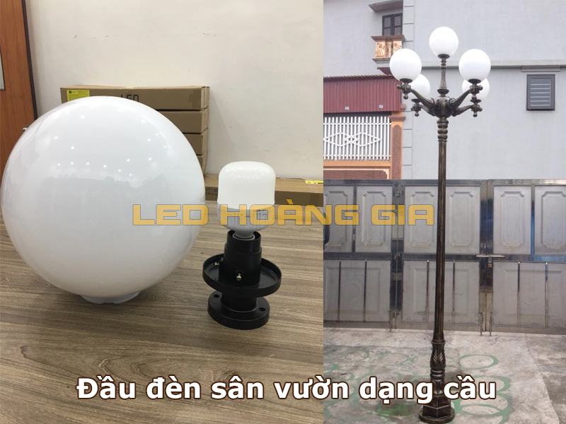Đầu đèn sân vườn dạng cầu