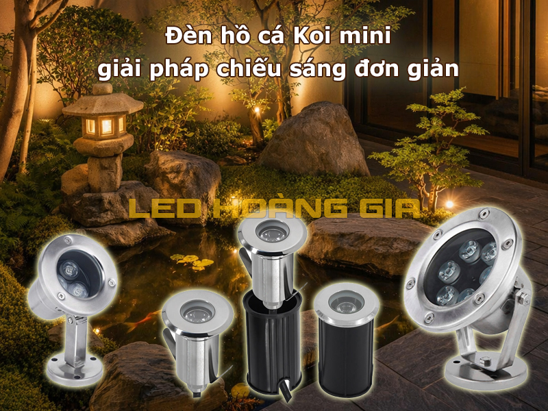 Đèn hồ cá Koi mini giải pháp chiếu sáng đơn giản
