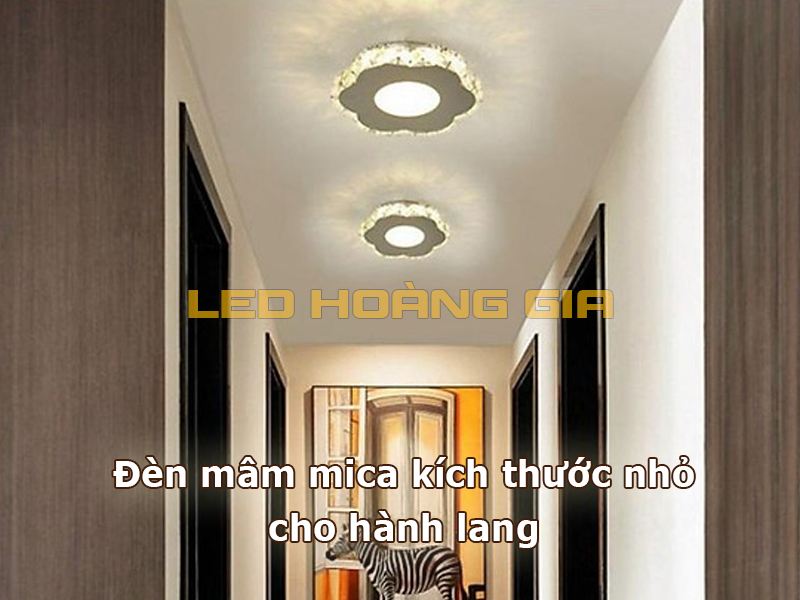 Đèn mâm mica kích thước nhỏ cho hành lang, lối đi