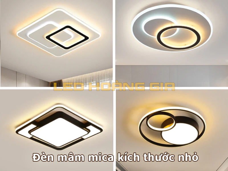 Đèn mâm mika kích thước nhỏ