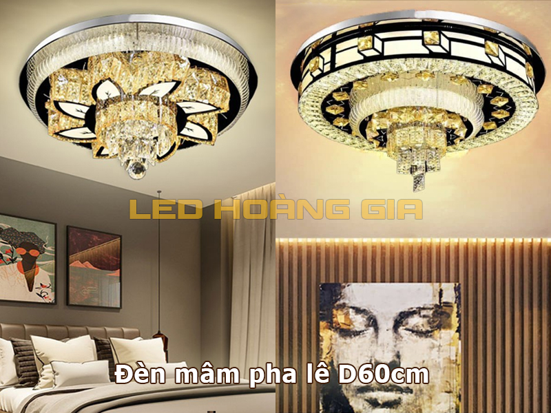 Đèn mâm pha lê D60 (1)