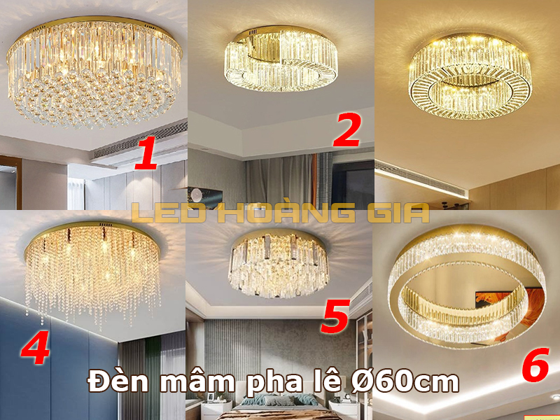 Đèn mầm pha lê Ø60cm