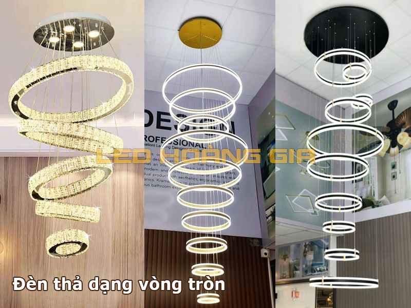 Các mẫu đèn thả dạng vòng tròn