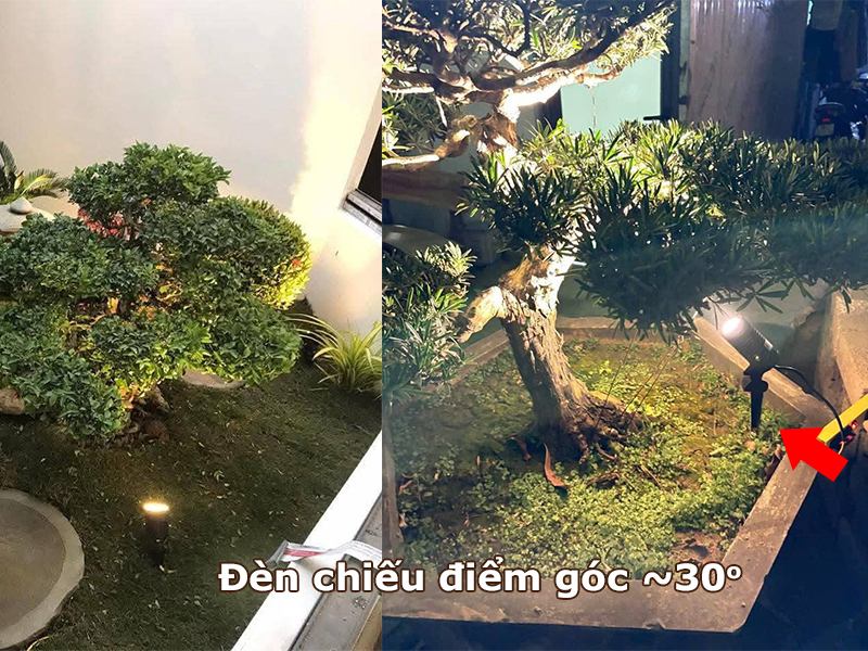 Lắp đèn chiếu điểm góc 30 độ