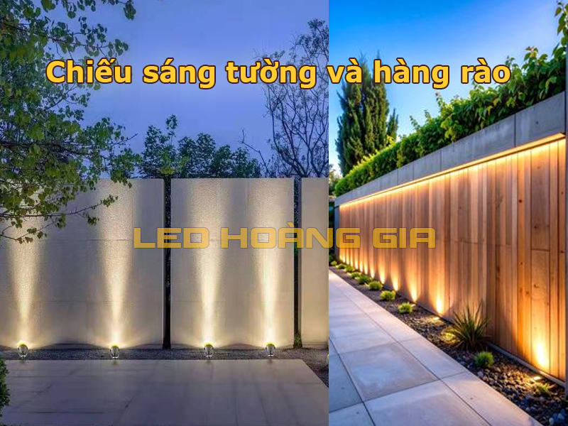Chiếu sáng tường và hàng rào
