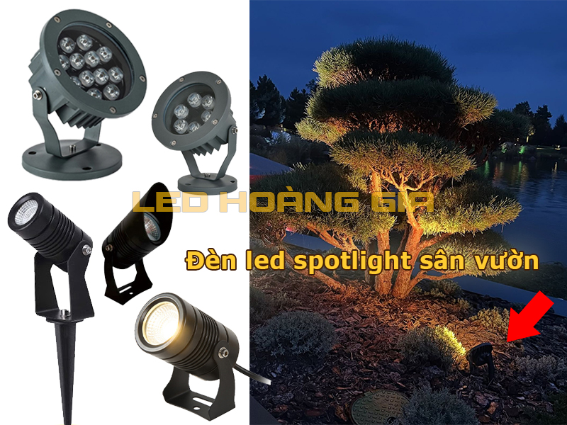Đèn led spotlight sân vườn