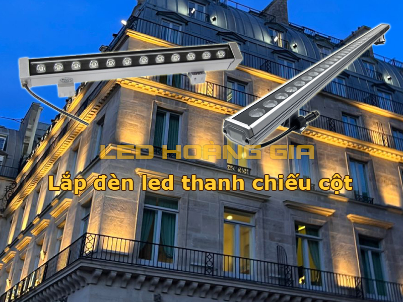 Lắp đèn led thanh chiếu cột