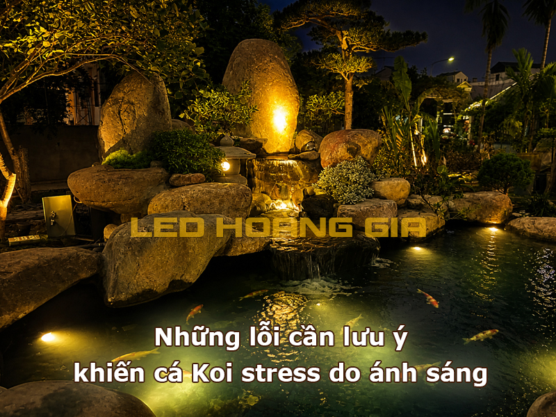Những lỗi khiến cá Koi stress do ánh sáng cần lưu ý