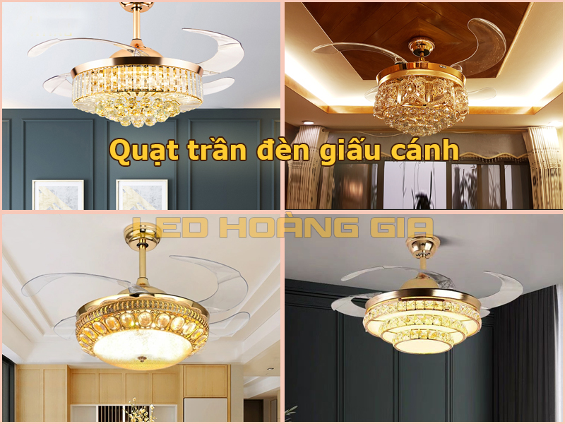 Quạt trần đèn giấu cánh
