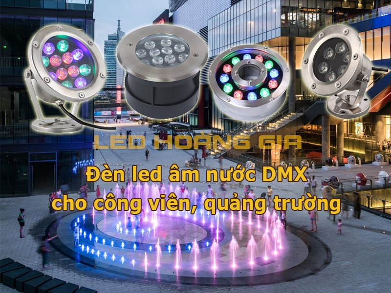 Đèn led âm nước DMX cho công viên, quảng trường