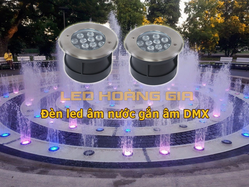 Đèn led âm nước gắn âm DMX